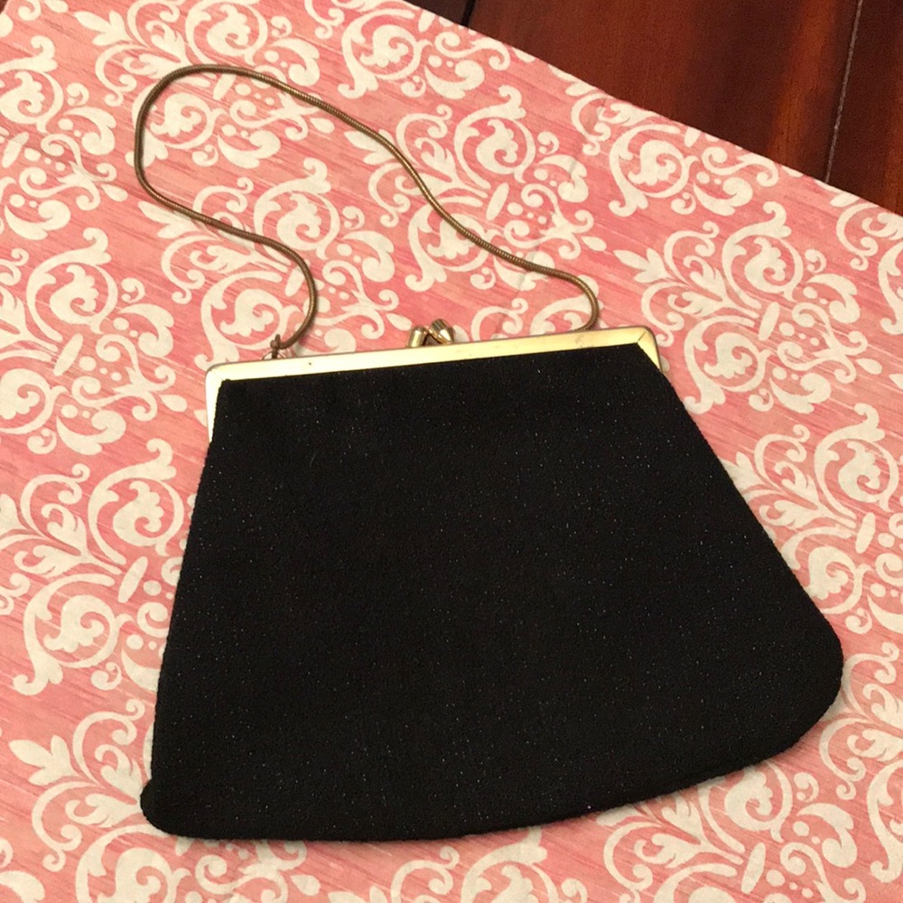 Vintage GHL Princess Style Black Evening Bag